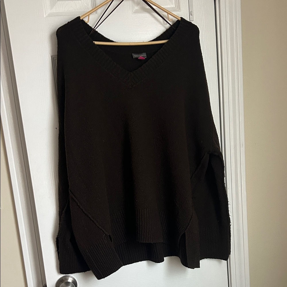 Women's Black V-Neck Sweater